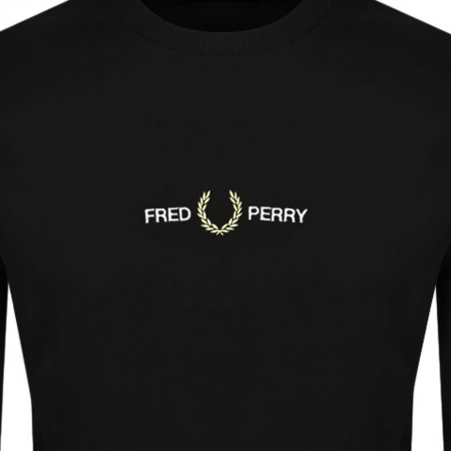Alternative Image for ProductFred Perry Logo Sweatshirt Black3